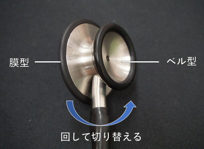 ファイル:図-概要-聴診器の構造膜面ベル面.jpg